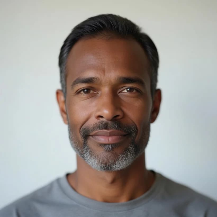 Crew cut on a receding hairline — before and after example preview — after