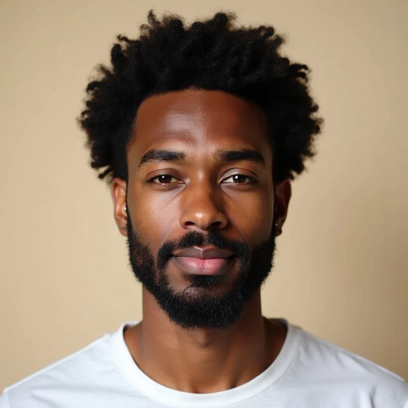 Low taper fade on curly hair — before and after example preview — before