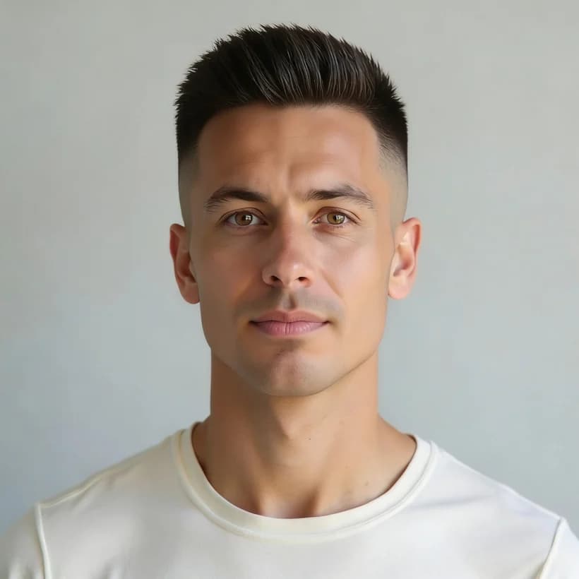 Skin fade on thick hair — before and after example preview — after